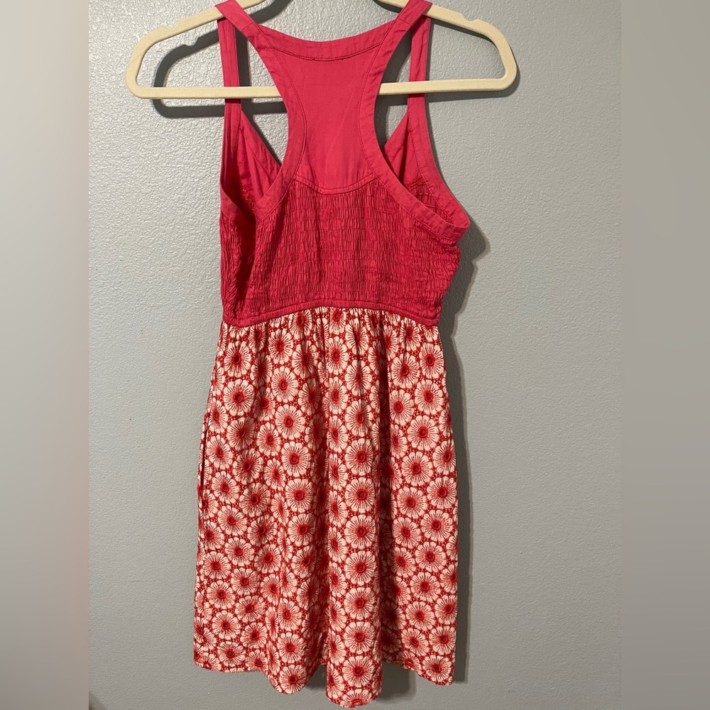 Anthropologie Fei Pink Lace Dress Fit Flare Floral Eyelet Sundress Y2K Size 2 - Picture 5 of 10